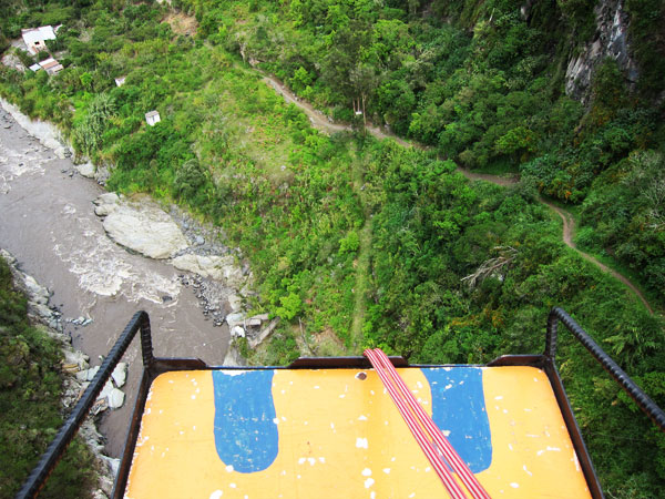 Bridge Jumping in Banos Ecuador