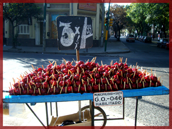 Candy Apples in Salta, Argentina