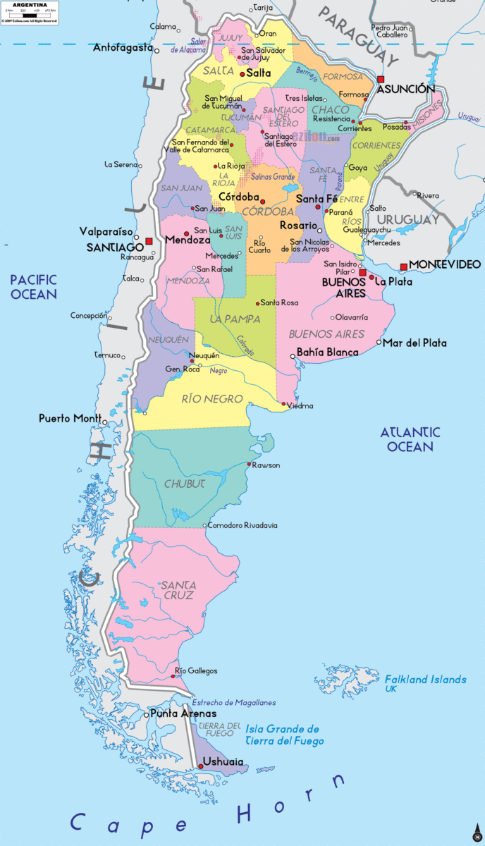 Argentina Travel Guide Map