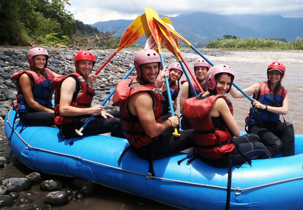 Whitewater rafting in Banos Ecuador