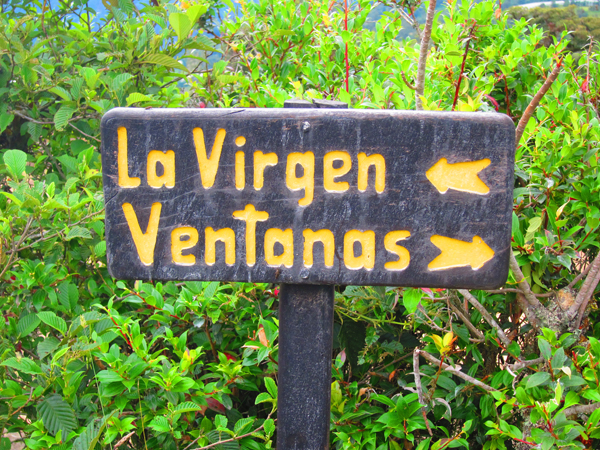 Trekking above Banos Ecuador to the Virgen