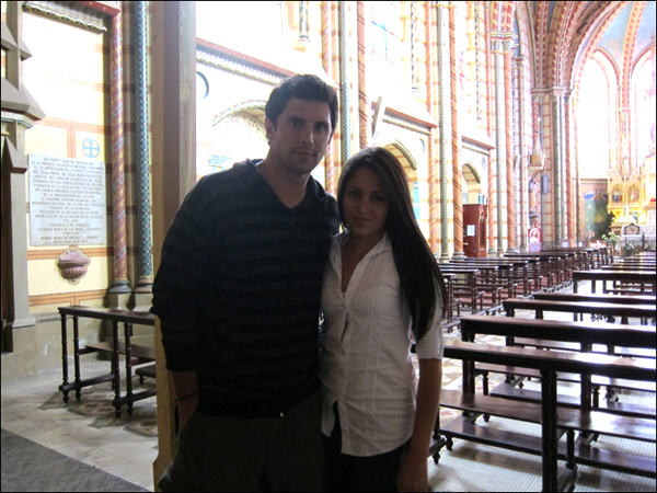 New Friend at La Basilica de Quito in Quito, Ecuador