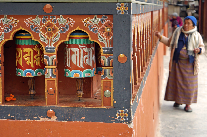 Bhutan - Bhuddist Prayer Wheels