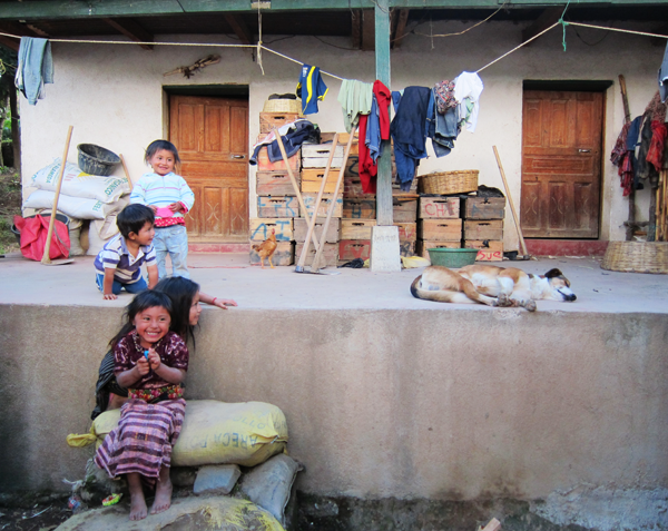 Guatemalan Children Laughing at Home