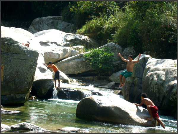 Swimming in the Charcos of Cisneros, Antioquia, Colombia