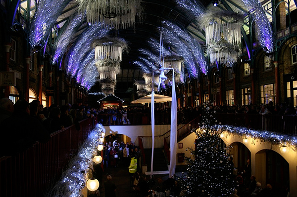 Christmas at Covant Garden in London, England UK