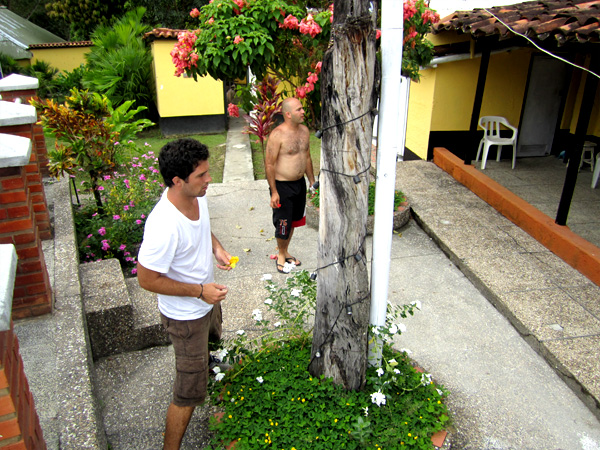 A Game of Trick Darts at Mi Chozita in San Jeronimo Colombia
