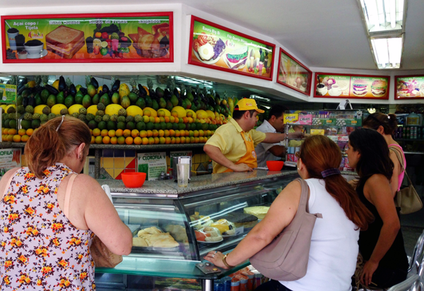 Juice Shops are on many street corners across Rio de Janeiro, Brazil