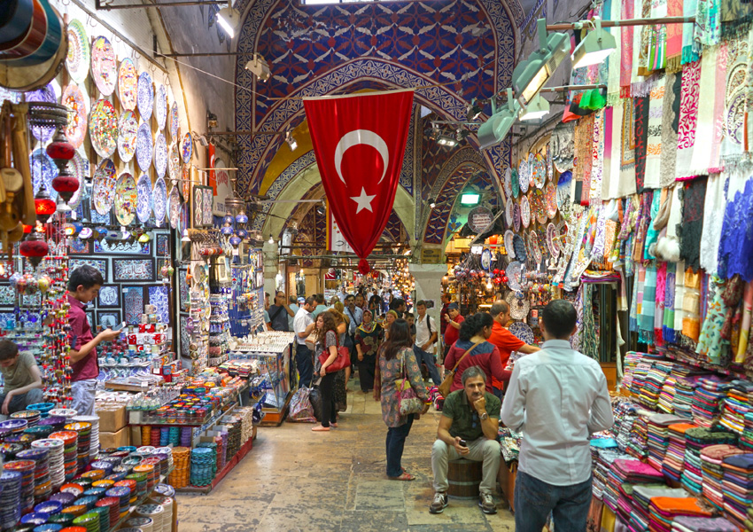 Grand Bazaar in Istanbul Turkey