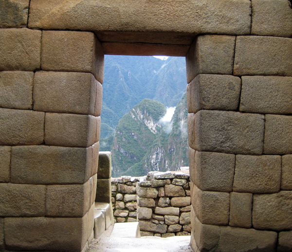 The ruins of Machu Picchu - An Inca doorway