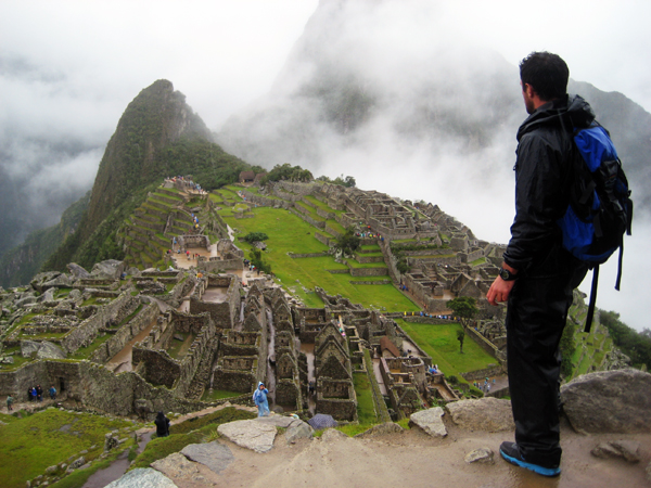 Looking out at Machu Picchu
