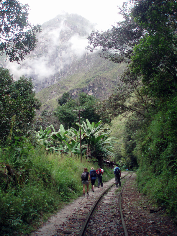 The Trek to Machu Picchu - Walking alone the train tracks to Aguas Calientes
