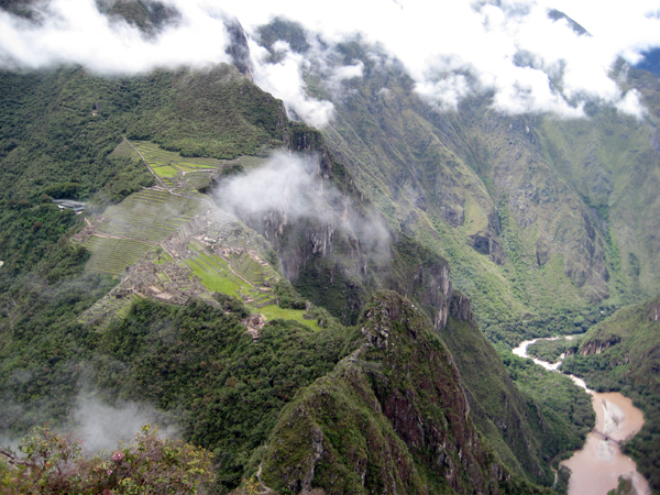 The view of Machu Picchu from Huayna Picchu (Waynapicchu)