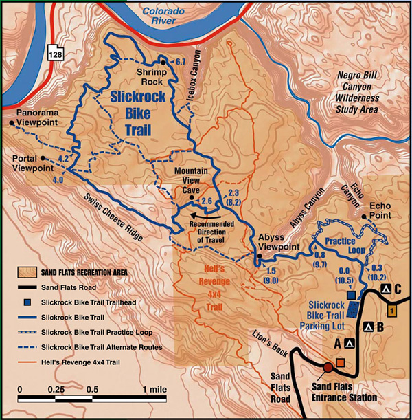 Moab Utah Mountain Bike Trail Map