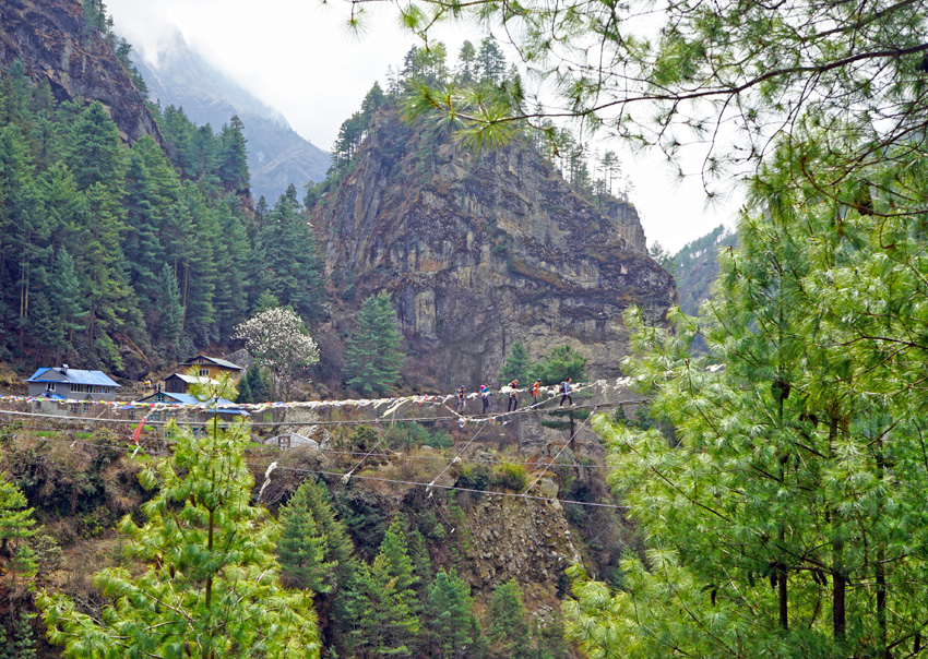 Mt Everest Base Camp Trek - Bridge Crossing