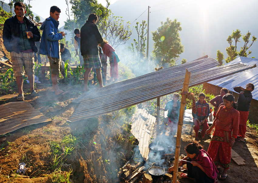 Nepal Earthquake Relief - Cooking Breakfast