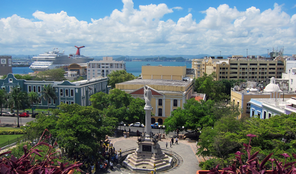 Plaza de Colon in Old San Juan Puerto Rico