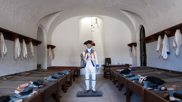 A Solider's quarters within the Castle of San Cristobal in Old San Juan Puerto Rico