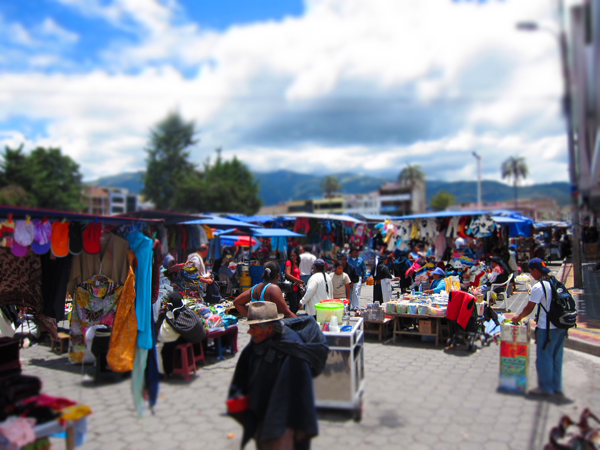 The Otavalo Market in Otavalo Ecuador