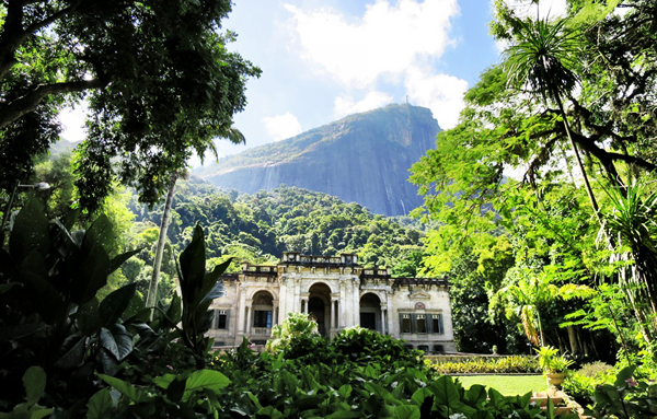 The view of Christ the Redeemer from Parque Lage Mansion 