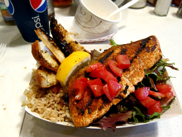 Blackened Salmon at Pike Place Market in Seattle