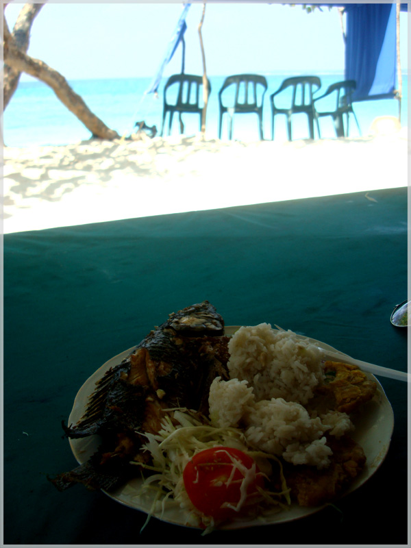 Lunch on the beaches of Playa Blanca