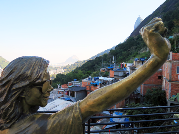 Michael Jackson in Santa Marta Favela in Rio de Janeiro Brazil