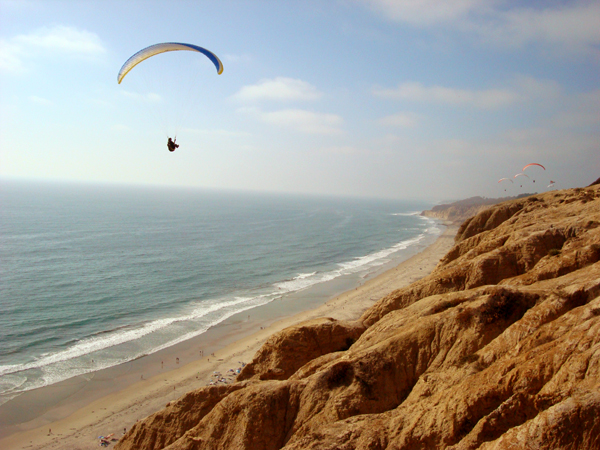 Pacific Coast Highway Road Trip - Parasailing over Torrey Pines State Park