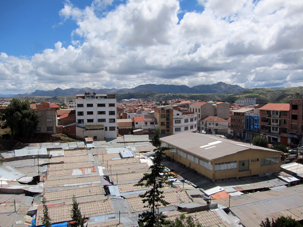 The view from above Mercado Negro (Black Market) in Sucre, Bolivia