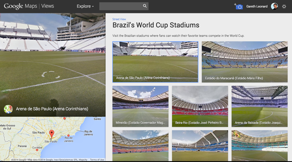 Interactive World Cup Tools - Google Street View Stadiums
