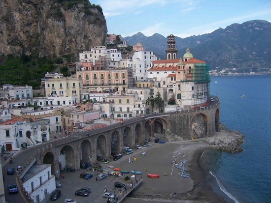 Driving along the Amalfi Coast in Italy