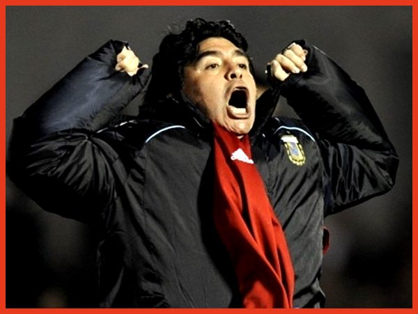 Diego Maradona Legend and Coach of Argentina Futbol