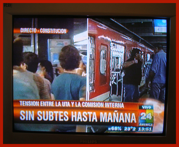 Subte Strike in Capital Federal Buenos Aires, Argentina